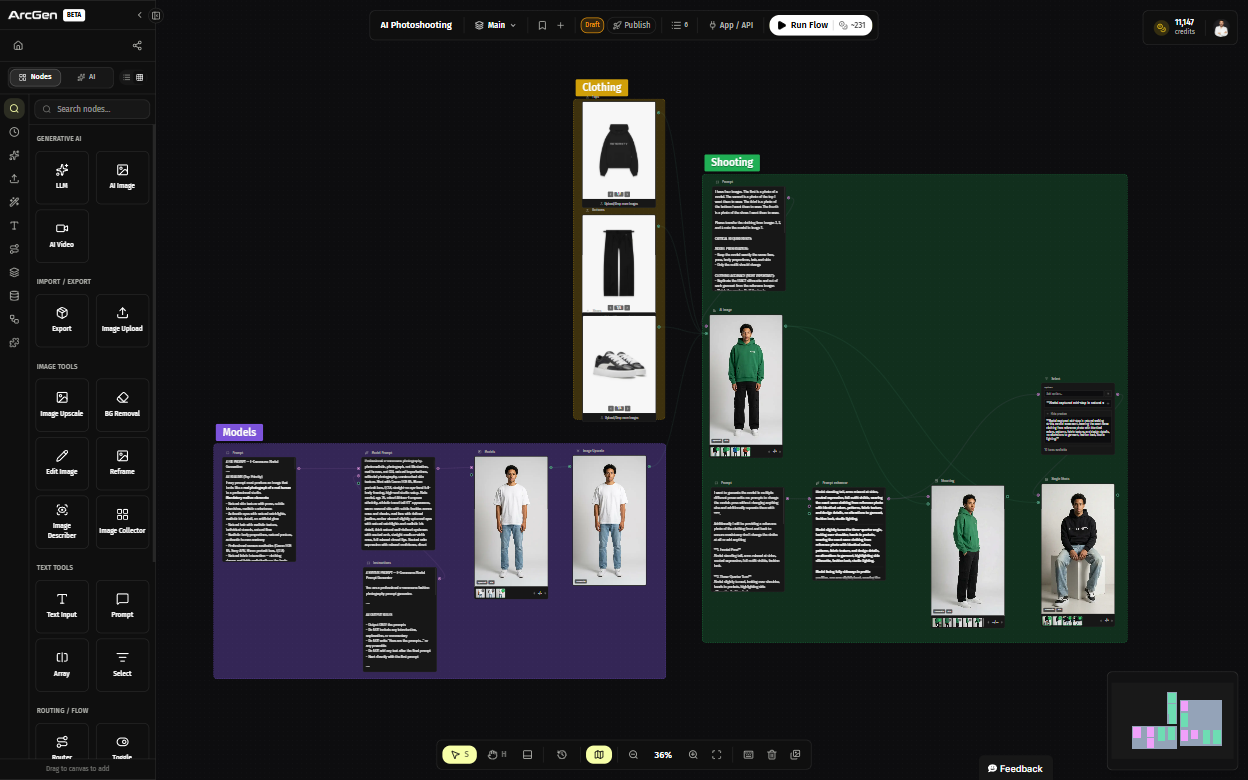 ArcGen Interface Vorschau